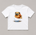Funny Swimming Pug Dog Life Jacket Goggles Summer Water Puddle Humor