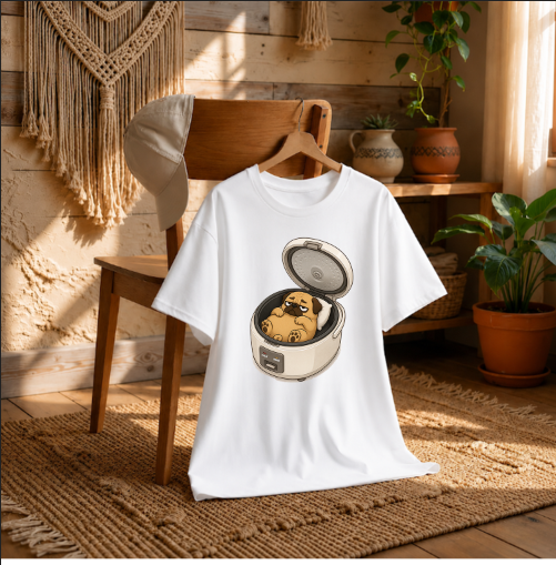 Stay Warm Rice Cooker Funny Lazy Sleeping Pug Dog Food Humor