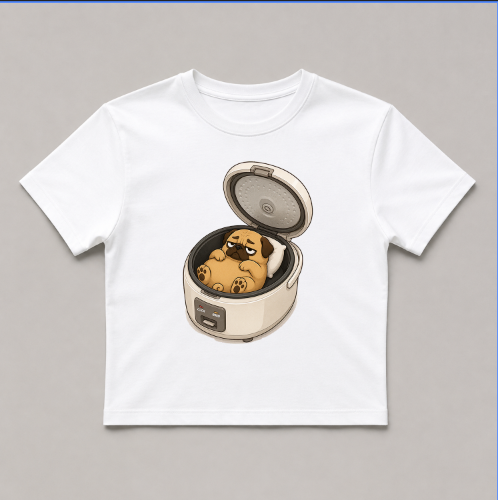 Stay Warm Rice Cooker Funny Lazy Sleeping Pug Dog Food Humor