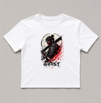 Ghost Samurai Japanese Oni Mask Katana Ink Splatter Art