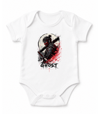 Ghost Samurai Japanese Oni Mask Katana Ink Splatter Art