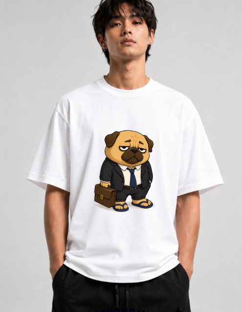 Business On Top Zoom Call Pug Dog Funny Remote Work Office Humor