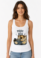 Work From Bed Funny Tired Pug Dog Remote Work Office Humor