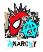 Spider Punk Anarchy Mask Zine Collage 77 Rock Streetwear