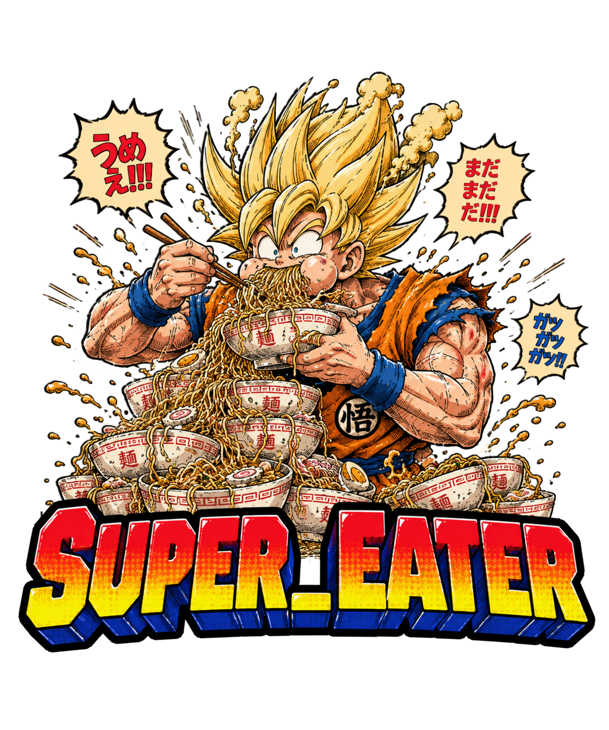 Super Eater Saiyan Ramen Feast Anime Foodie Streetwear