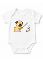 Pug Samurai vs Evil Sock Funny Dog Katana Sword