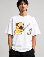 Pug Samurai vs Evil Sock Funny Dog Katana Sword