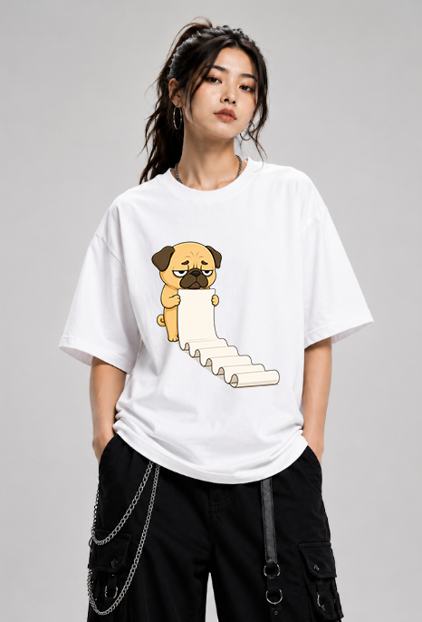 Tired Pug Long To Do List Funny Dog Receipt Humor