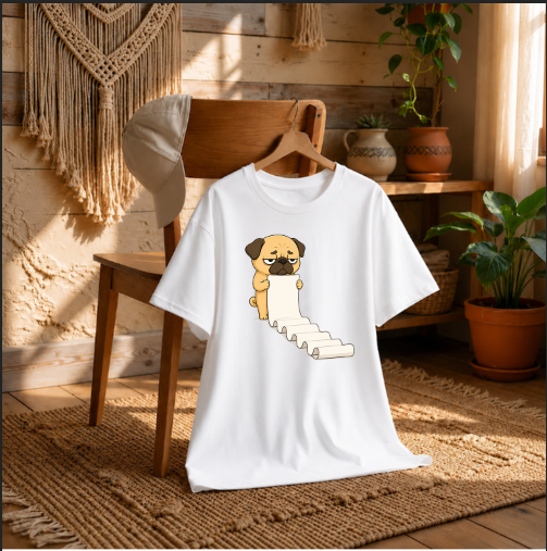 Tired Pug Long To Do List Funny Dog Receipt Humor