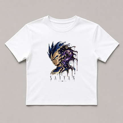 Cosmic Saiyan Prince Super Saiyan Blue Galaxy Melting Anime Art