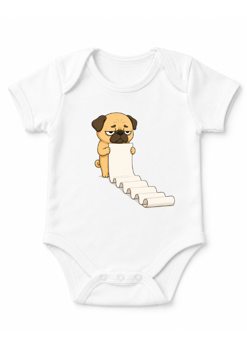 Tired Pug Long To Do List Funny Dog Receipt Humor