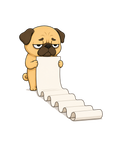 Tired Pug Long To Do List Funny Dog Receipt Humor
