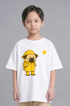 Grumpy Pug In Yellow Raincoat Sunny Day Funny Dog Meme