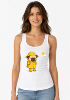 Grumpy Pug In Yellow Raincoat Sunny Day Funny Dog Meme