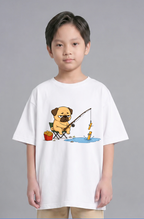 Pug Fishing French Fries Funny Dog Fast Food Humor