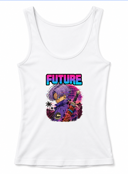 Future Time Warrior Synthwave Sword 80s Cyberpunk Retro Anime