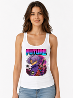 Future Time Warrior Synthwave Sword 80s Cyberpunk Retro Anime