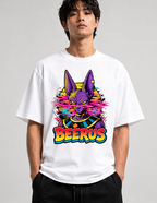 Beerus God Of Destruction Glitch Synthwave Retro Anime Comic