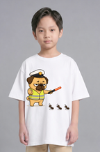 Grumpy Pug Traffic Guard VS Ant Army Funny Dog Uniform Humor