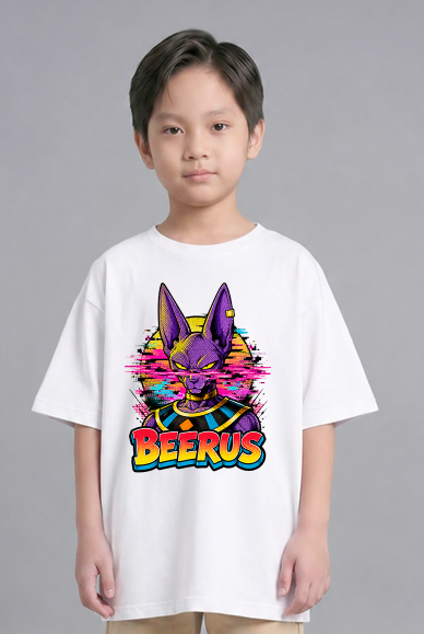 Beerus God Of Destruction Glitch Synthwave Retro Anime Comic