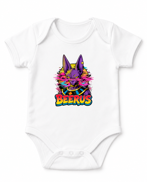 Beerus God Of Destruction Glitch Synthwave Retro Anime Comic