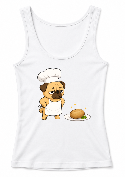 Funny Grumpy Chef Pug Potato Dinner Dog Meme