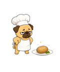 Funny Grumpy Chef Pug Potato Dinner Dog Meme
