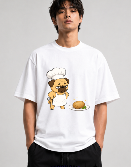 Funny Grumpy Chef Pug Potato Dinner Dog Meme