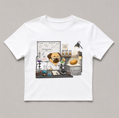Pug Scientist Project Spud Potato Science Laboratory Humor