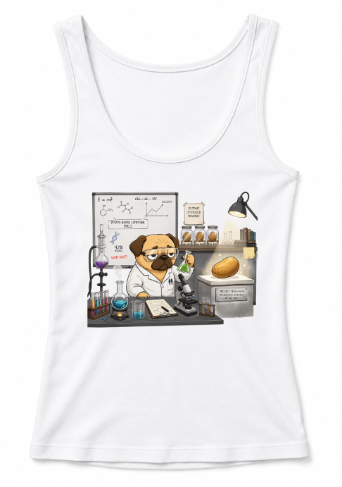 Pug Scientist Project Spud Potato Science Laboratory Humor
