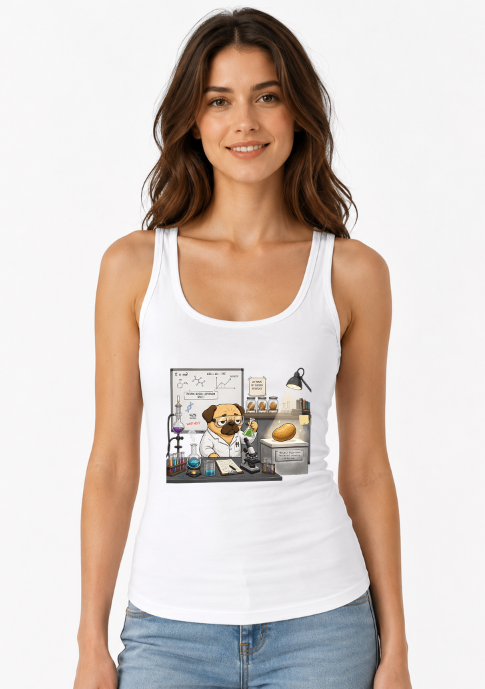 Pug Scientist Project Spud Potato Science Laboratory Humor