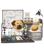 Pug Scientist Project Spud Potato Science Laboratory Humor