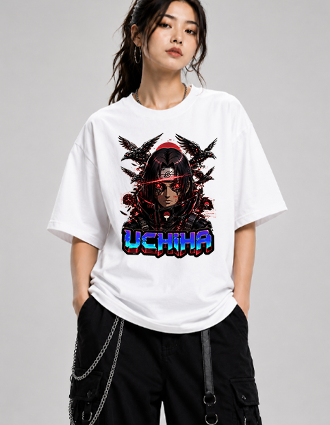 Cyber Itachi Sharingan Crows Uchiha Clan Cyberpunk Anime Streetwear