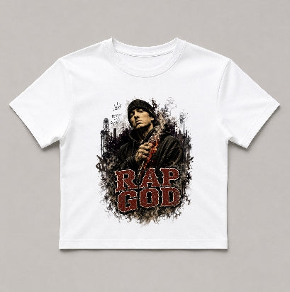 Rap God Detroit Hip Hop Legend Flaming Microphone Graphic