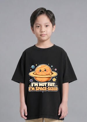 I'm Not Fat I'm Space Sized - Cute Saturn Planet Space Humor Graphic T-Shirt