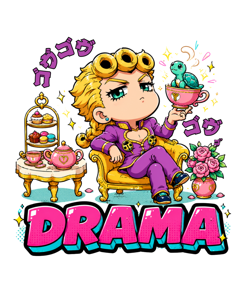 Drama Golden Tea Time Chibi Mobster Anime Streetwear