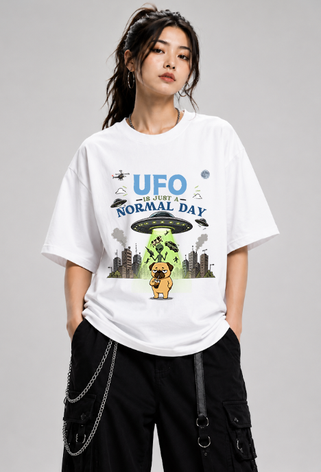 UFO Is Just A Normal Day Funny Pug Alien Abduction Meme