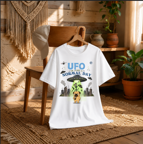 UFO Is Just A Normal Day Funny Pug Alien Abduction Meme