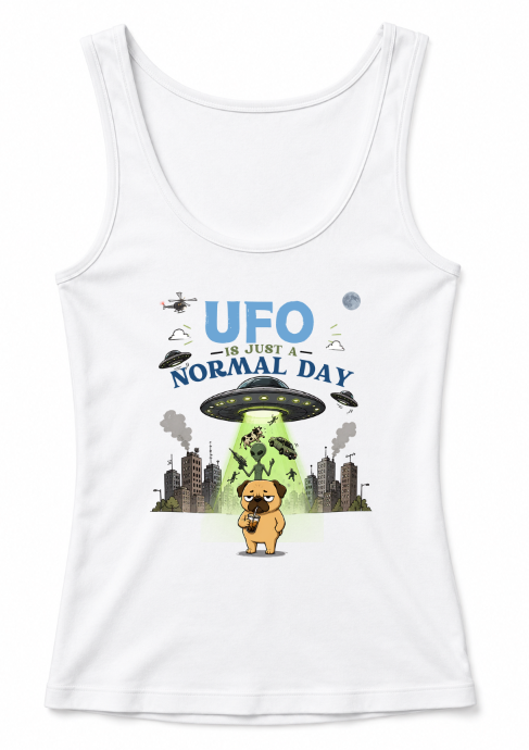 UFO Is Just A Normal Day Funny Pug Alien Abduction Meme