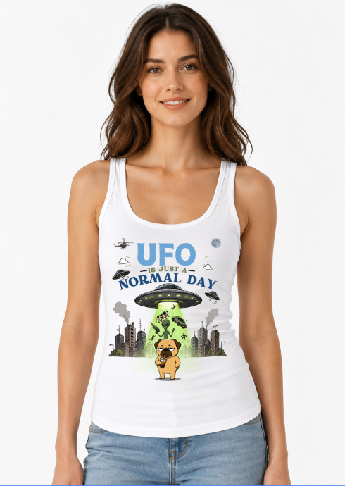 UFO Is Just A Normal Day Funny Pug Alien Abduction Meme