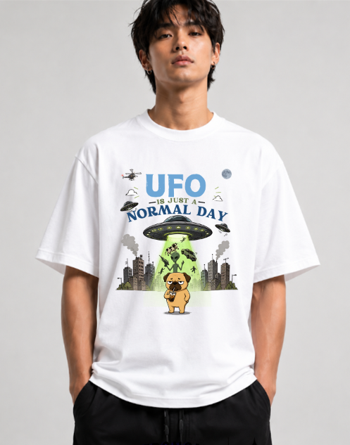 UFO Is Just A Normal Day Funny Pug Alien Abduction Meme