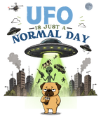 UFO Is Just A Normal Day Funny Pug Alien Abduction Meme