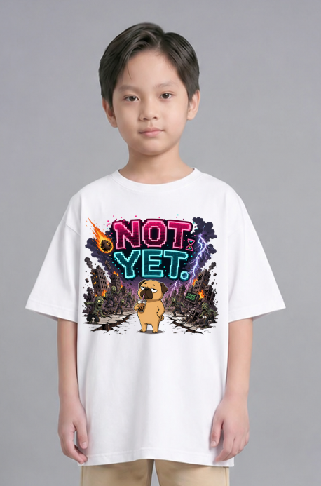 Not Yet Grumpy Pug Zombie Apocalypse Boba Tea Gamer Humor