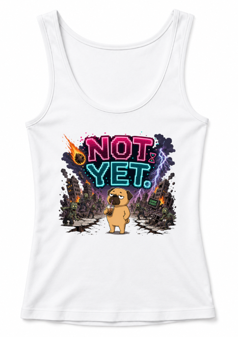 Grumpy Pug Riding T-Rex Dinosaur Volcano Apocalypse Funny Dog Humor