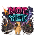 Not Yet Grumpy Pug Zombie Apocalypse Boba Tea Gamer Humor