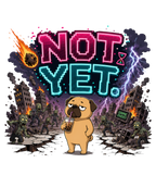 Not Yet Grumpy Pug Zombie Apocalypse Boba Tea Gamer Humor