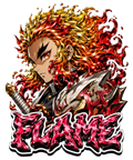 Flame Hashira Rengoku Fire Breathing Chrome Anime Streetwear