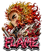 Flame Hashira Rengoku Fire Breathing Chrome Anime Streetwear