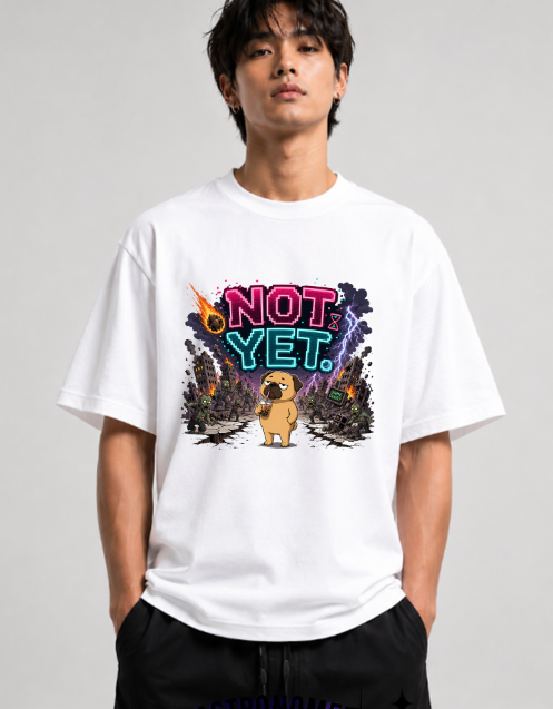 Not Yet Grumpy Pug Zombie Apocalypse Boba Tea Gamer Humor