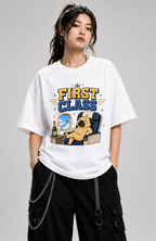 First Class Grumpy Pug Airplane Champagne Luxury Travel Humor